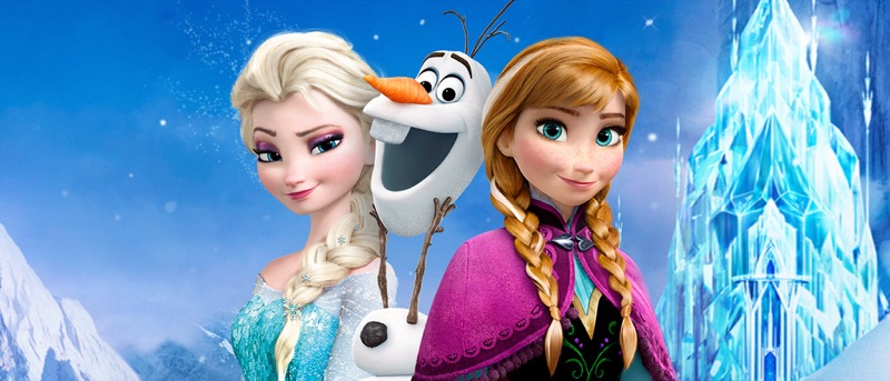 Anna, Elsa and friends — official Frozen artwork